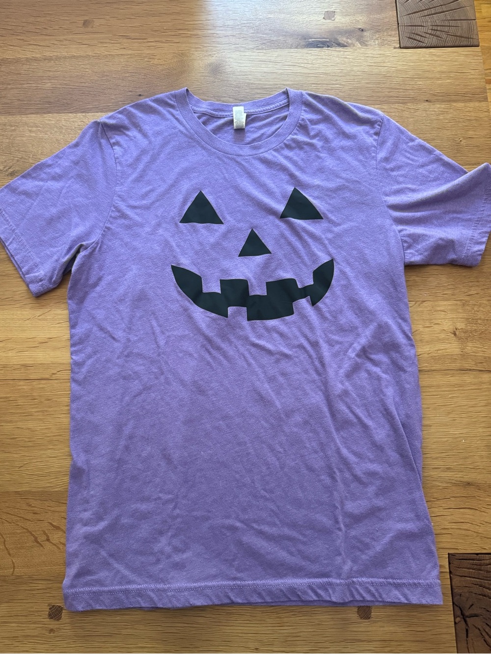 Bella+Canvas Jack-O-Lantern Pumpkin Face Halloween Tee Heather Purple Unisex L